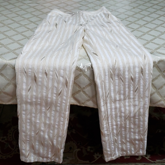 Anthropologie Porridge Kelyn Striped Gold Trousers - Picture 7 of 10
